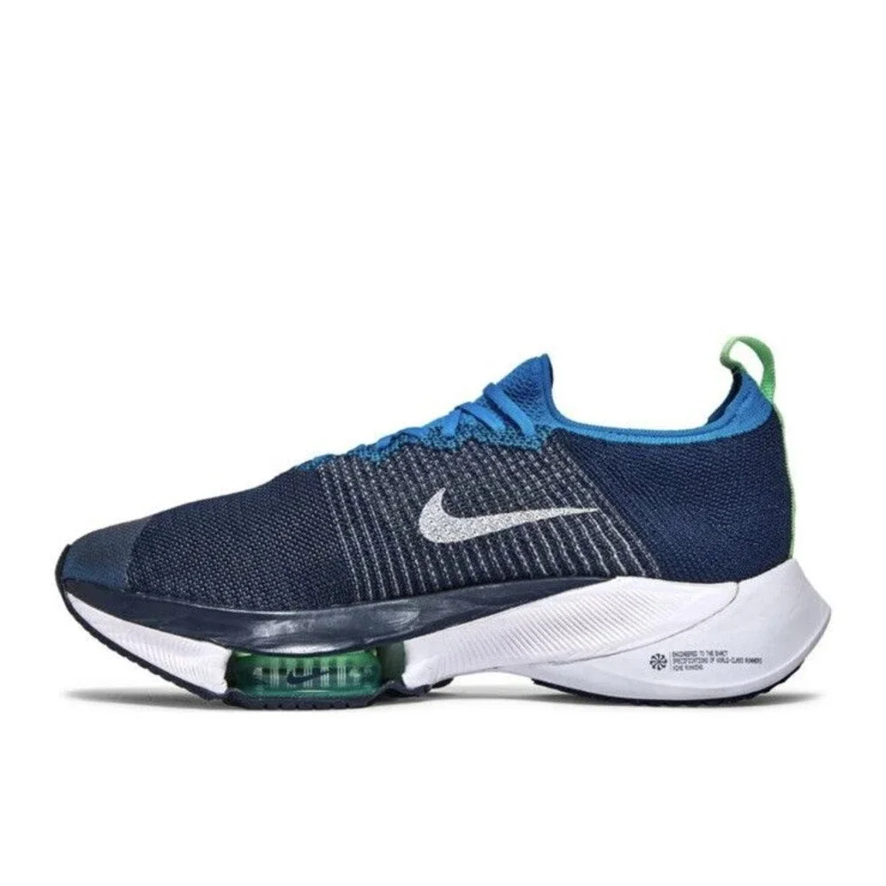 Nike Air Zoom Tempo Next% Flyknit Blue/Navy Running Shoes - Kids  Size 5
